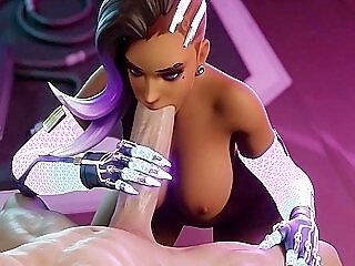 Cyber Sombra Fellatio Fucked In The Mouth Overwatch