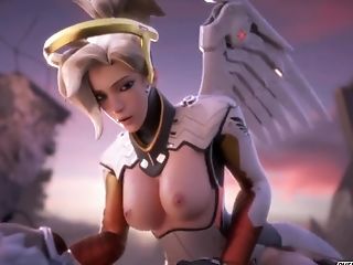 Horny Blonde Stunner From Overwatch Game Called Grace Taking Big Dick Missionary Style