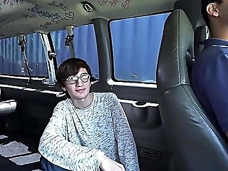 Bloke Gags Black-haired Then Fucks Her In Very First Bang Bus Kink