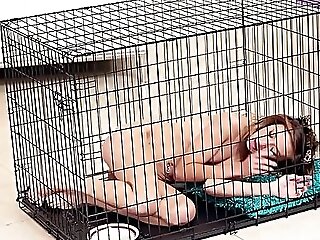 Encaged Teenager Plays Servant Until The Very End In Hot Male Domination Sceens