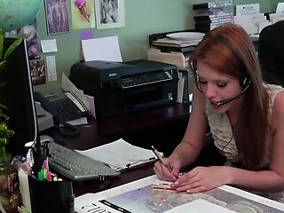 Mature Office Chief Tempt Her Ginger-haired Teenager Employer - Lezdomaustria