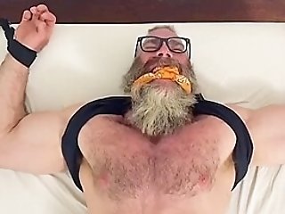 Bearded Hairy Hunk Patriarch Rick Has His Nude Feet Kittled