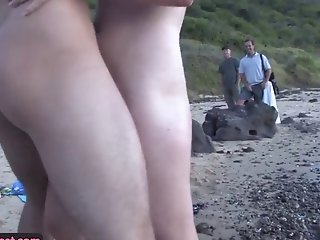 Hard-on Greedy First-timer Blondie Fucked On The Beach