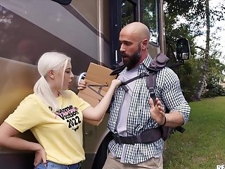 Adorable Blonde Lets Random Man Go After Her Into Her Bus Home To Fuck Her Brains Out
