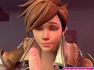 Overwatch Three Dimensional Tracer With Petite Honeypot Gets Hard Fucks