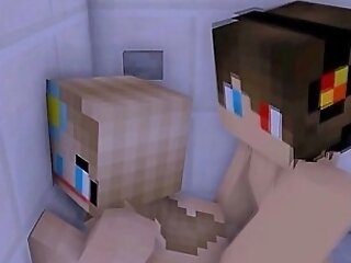 Minecraft Chick Gets Fucked In The Bathroom