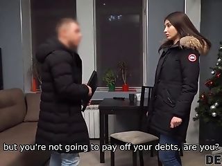 Debt4k. Woman Owes Cash And She Is Fucked After The Debt Collector Finds Her