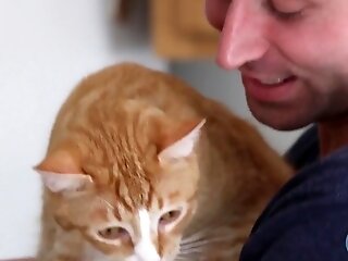Decadent Man Loves While Making Cat Food In Backstage Vid. Hd